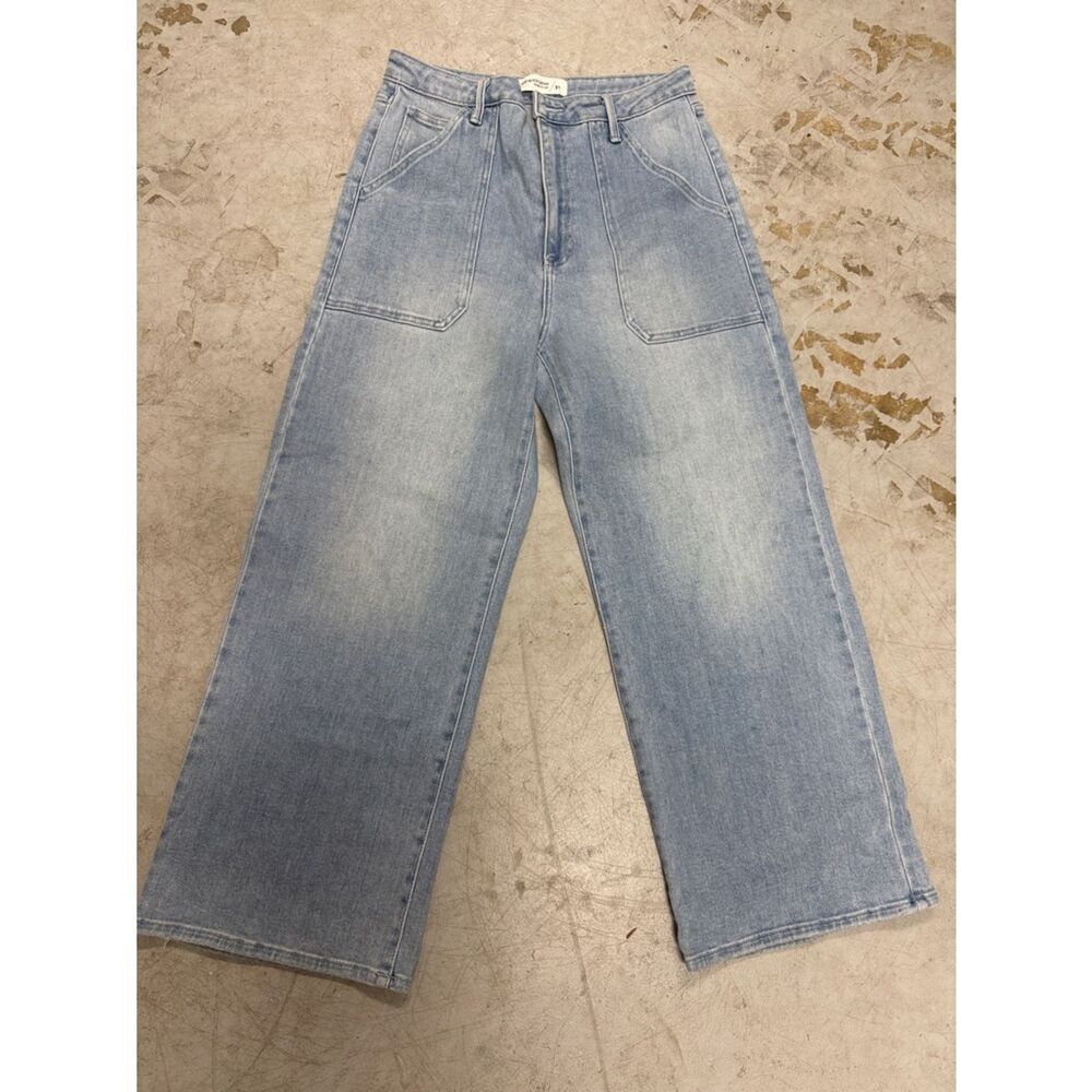 JUST BLACK Denim Jeans Light Wash Wide-Leg Womens 31 - NEVER WORN 🖤
